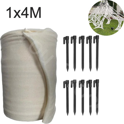 2/4m Halloween Decorations Outdoor Spider Web Giant
