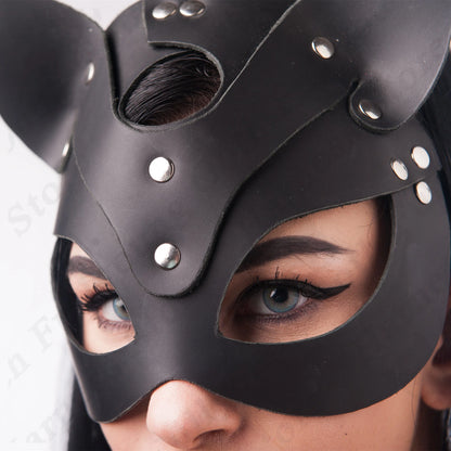 PU Fetish Leather Mask