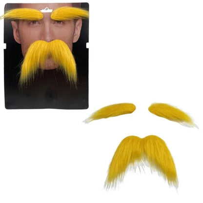 Yellow Mustache and Eyebrows