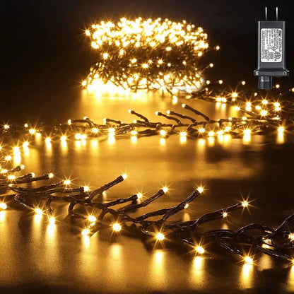 30M 2000 LED Cluster Christmas String Lights