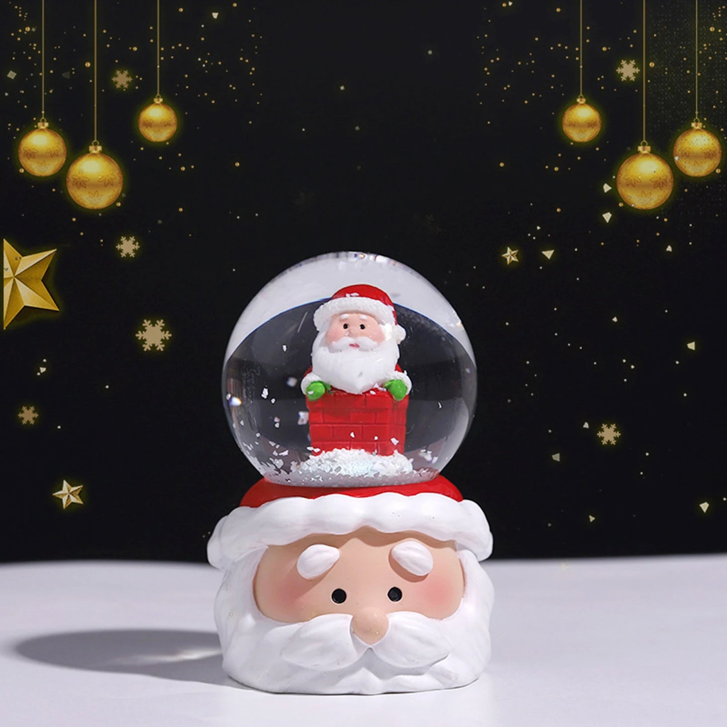 Crystal Ball Lighting Christmas Snow Globe Ornament