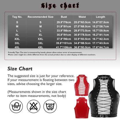 Women Leather Vest Gothic Steampunk