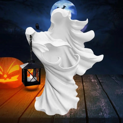 Resin Ghost Lamp Spooky Halloween Witch Lantern