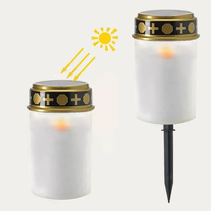 Solar Rainproof Flameless Grave Ritual Garden Lighting Halloween Decor