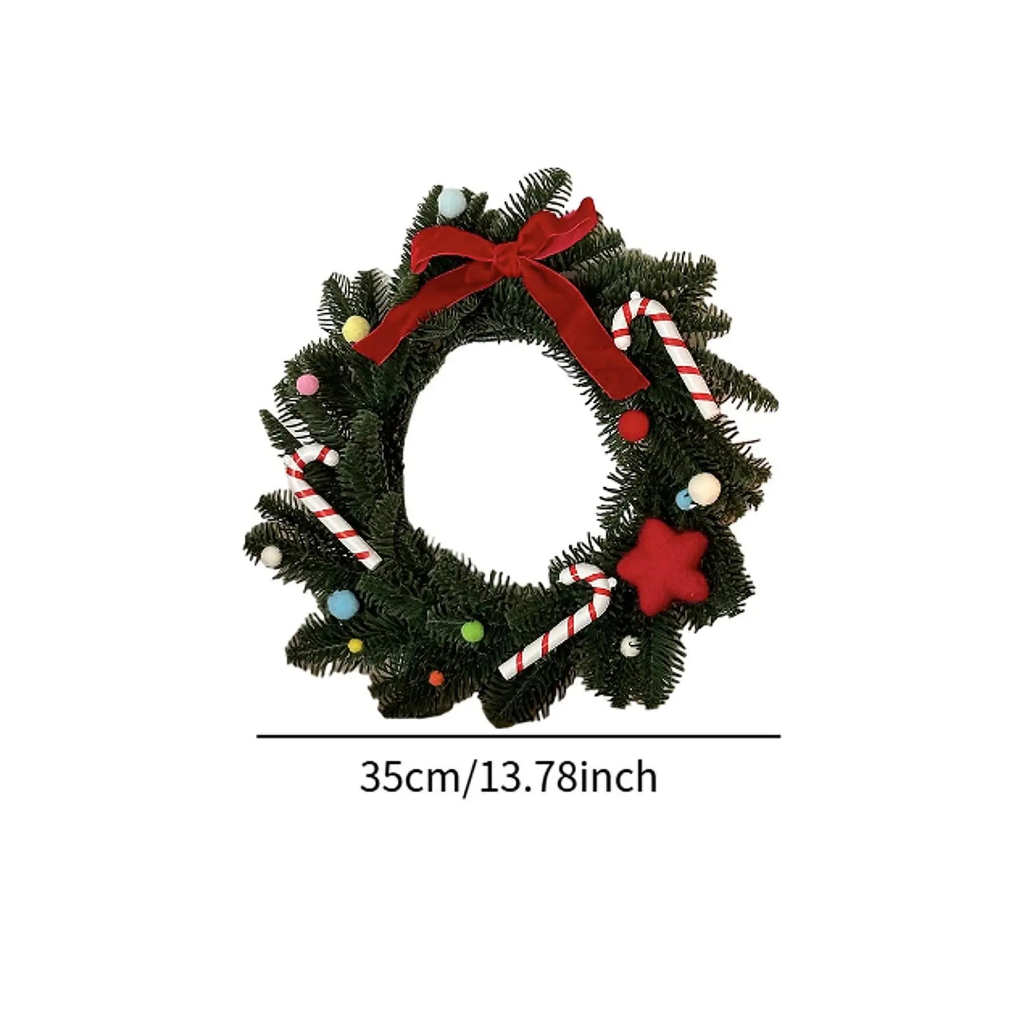 Christmas Wreath - Elegant Seasonal Decor - Decorative Wreath for Home & Holiday