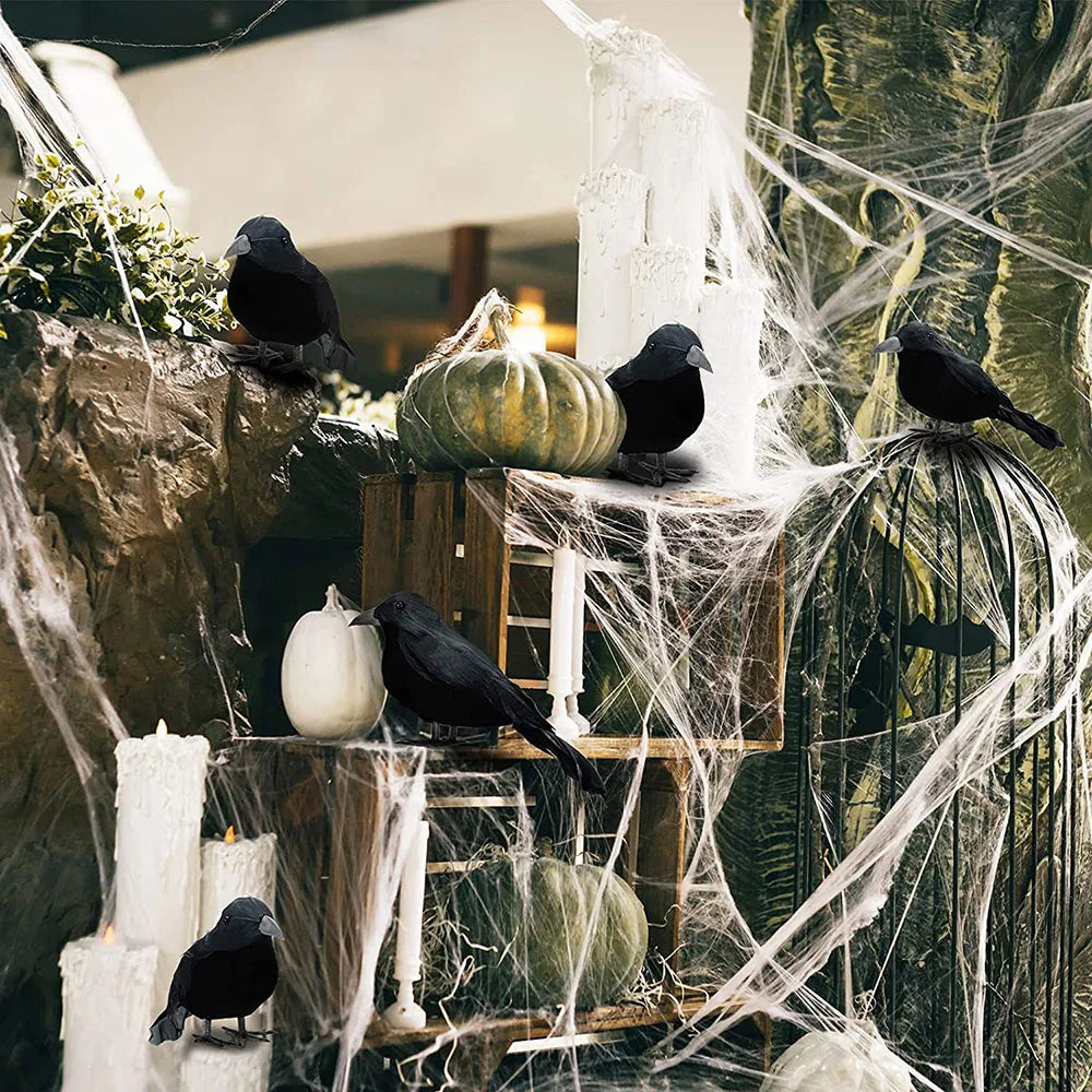Simulation Fake Raven Bird Props