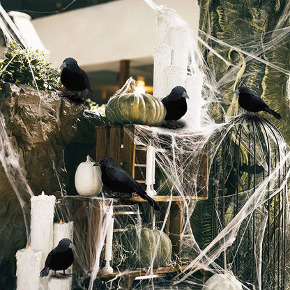 Simulation Fake Raven Bird Props