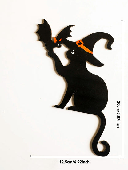 Halloween Black Cat Door Topper Decor