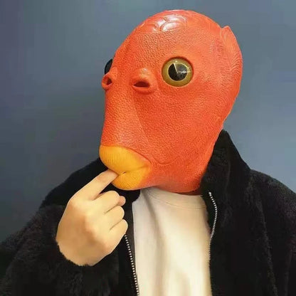 Cospaly Green Fish headed Monster Mask