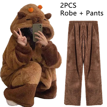 Winter Capybara Cosplay Costume Robes Adult