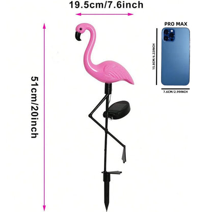 1 Pc Outdoor Solar Lights Flamingo Garden Led