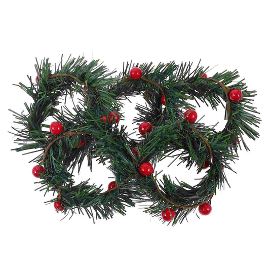 Christmas Decor - Artificial Flowers & Greenery, Gift Decor - Decorative Wreath for Home & Holiday - 5 Pcs