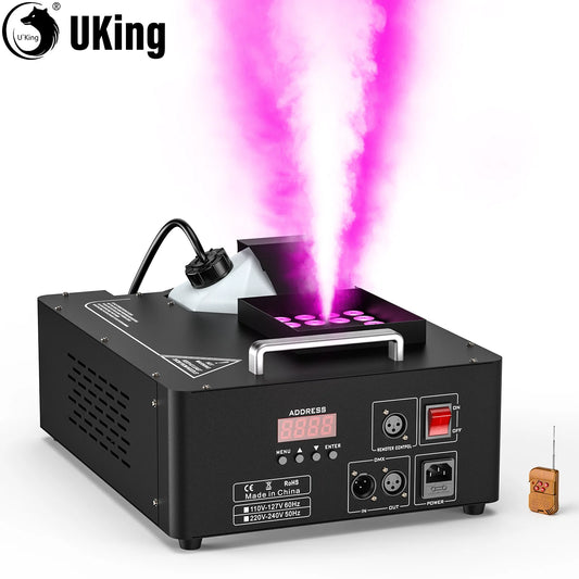U'King 1500w Fog Machine RGB 3IN1 24LED Vertical Smoke Machine