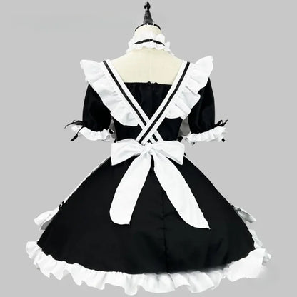 Black White Lolita Maid Costume
