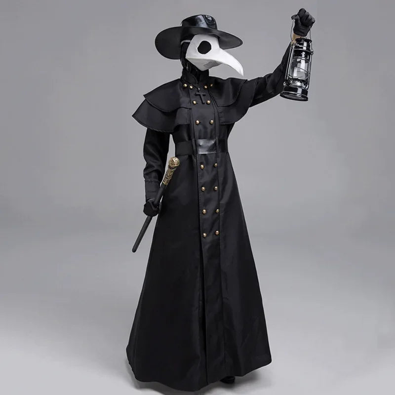 Medieval Hooded Robe Plague Doctor Costume