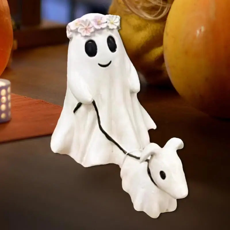 Halloween Ghost Walking Dog Statue Resin Ornament - Festivewarehouse™