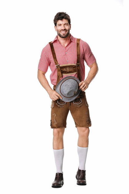 M-XXL Men German Oktoberfest Lederhosen Costume