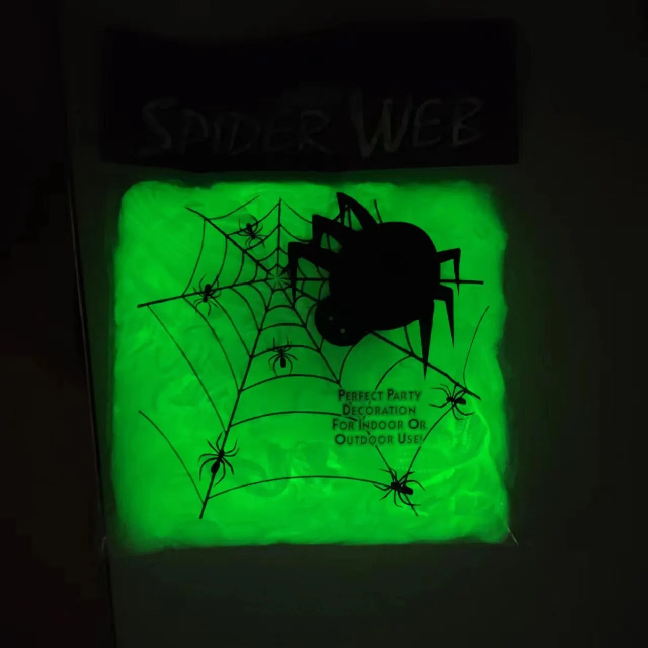 Artificial Spider Web White Stretchy Cobweb Glow