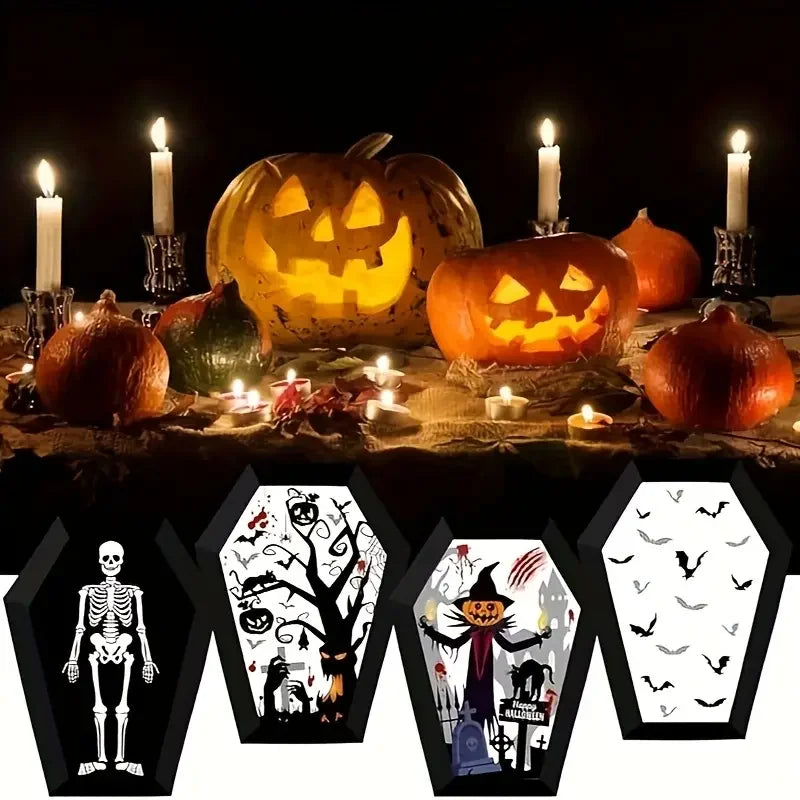12/24Pcs Halloween Paper Food Serving Trays