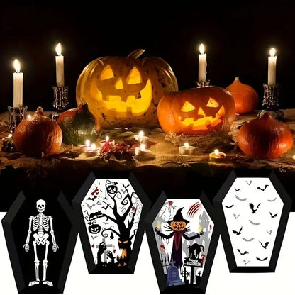 12/24Pcs Halloween Paper Food Serving Trays