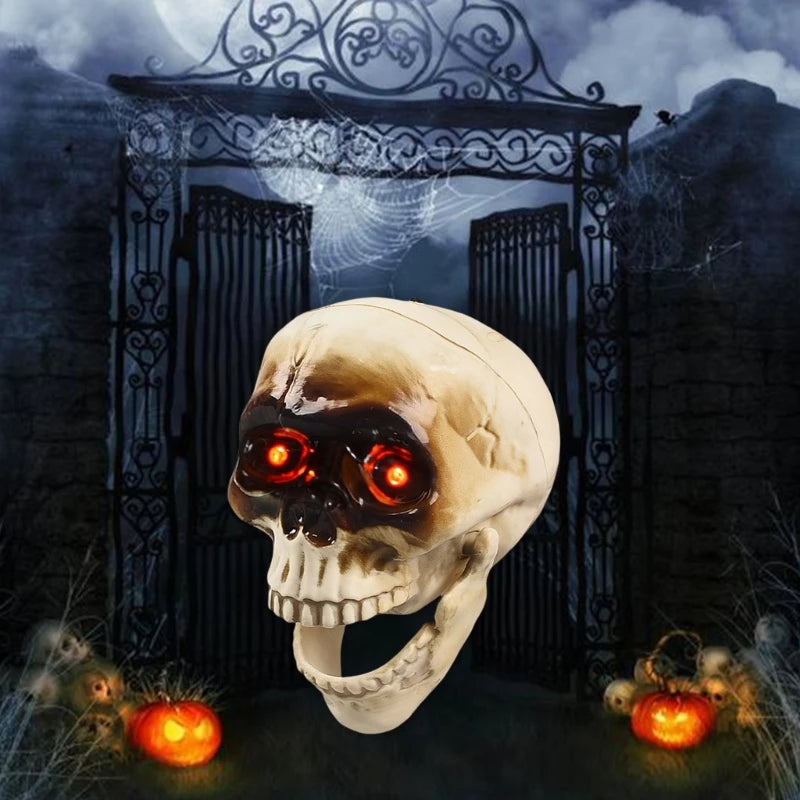 Animated Talking Skull with Flashing Eye