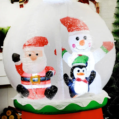 Inflatable Christmas Snow Globe with LED Light