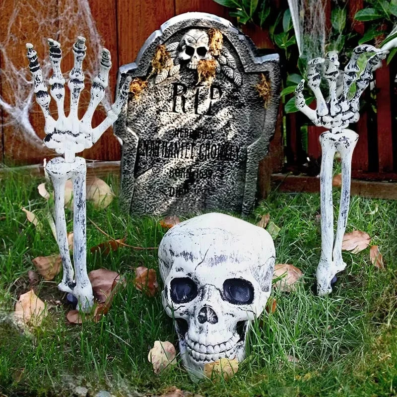 Skeleton Head Hands Halloween