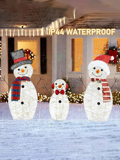 3Pcs  Snowman LED Light