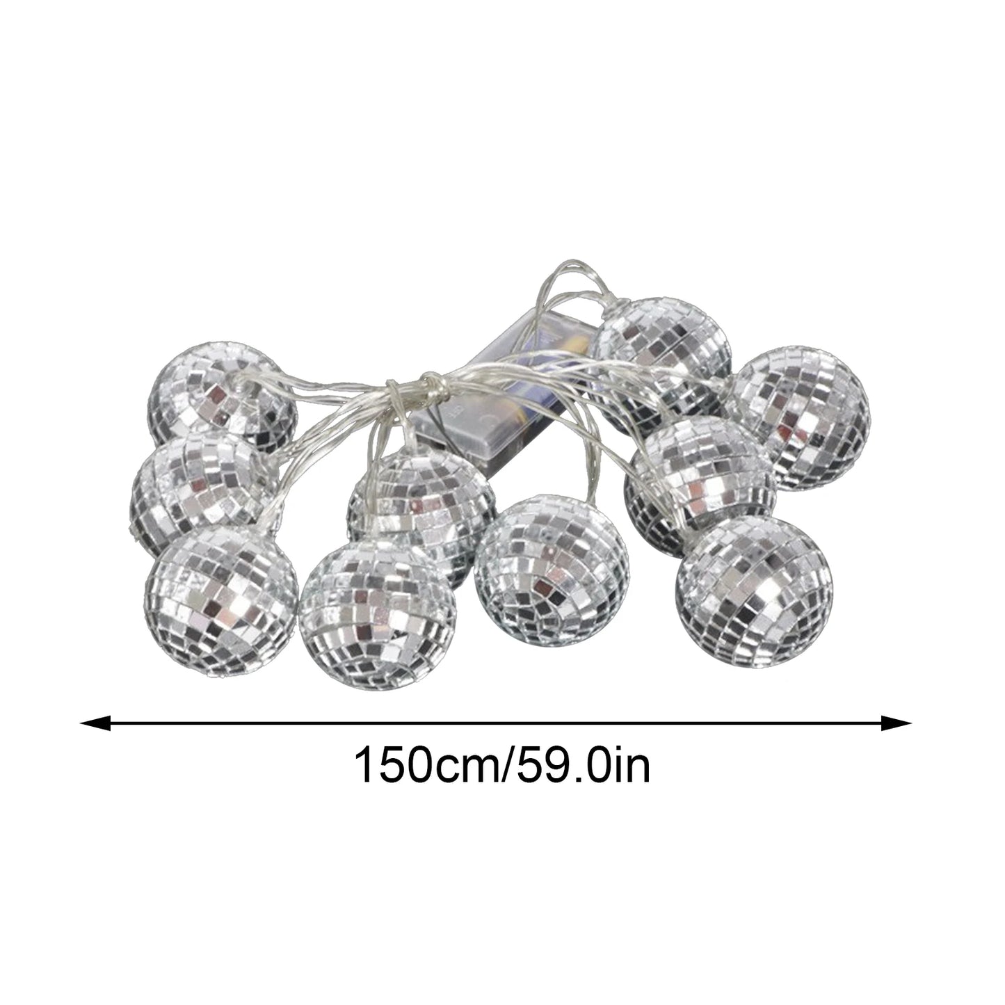 1.5M Disco Ball Lights Fairy Bulb Decorations String Lights