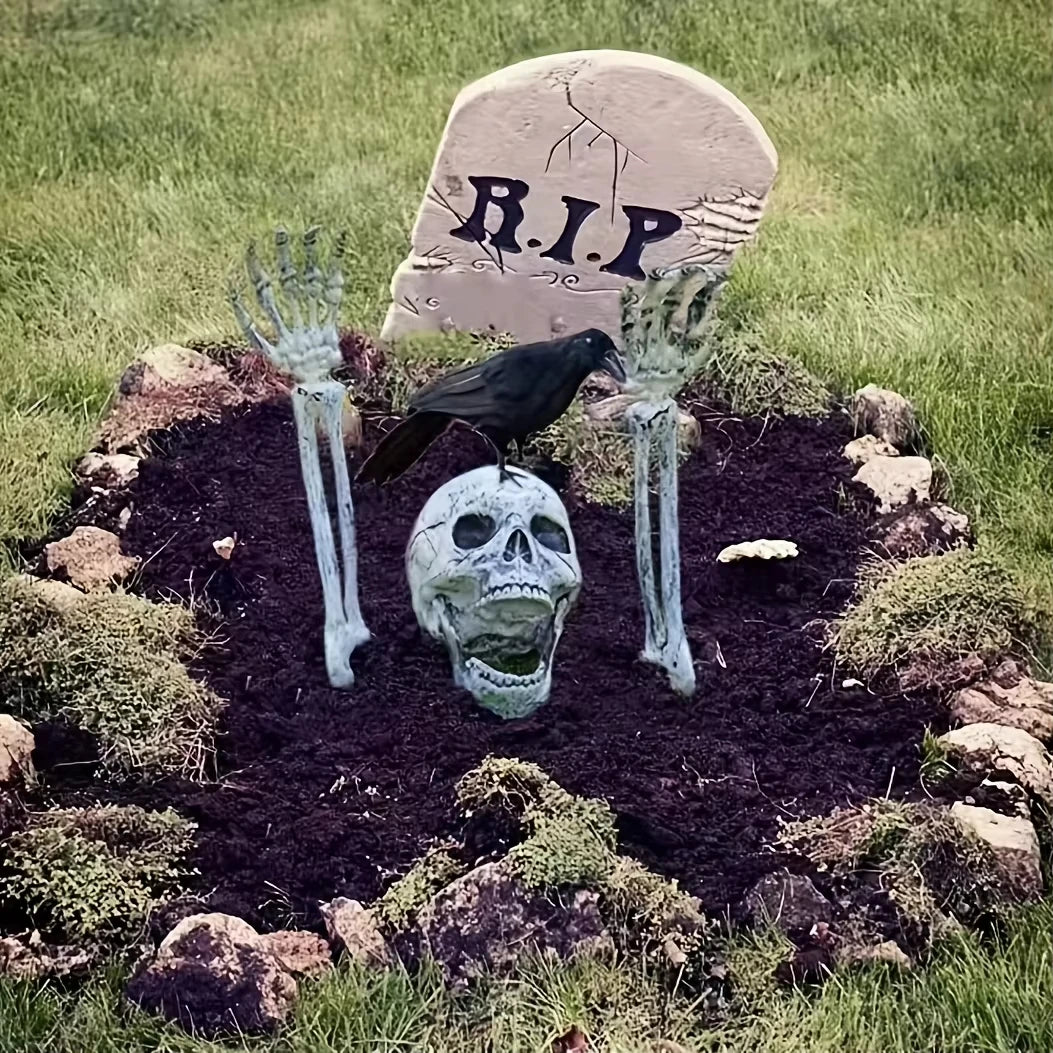 Skeleton Head Hands Halloween