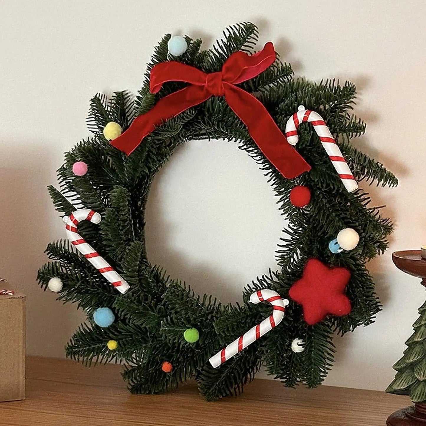 Christmas Wreath - Elegant Seasonal Decor - Decorative Wreath for Home & Holiday