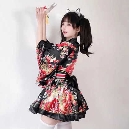 Japanese Modified Kimono Dress For Women