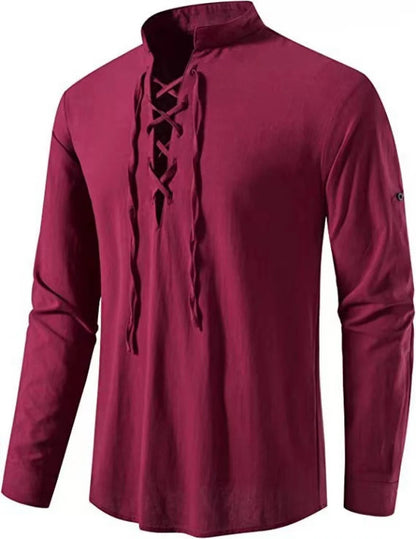 Mens Pirate Shirt Viking Retro Renaissance