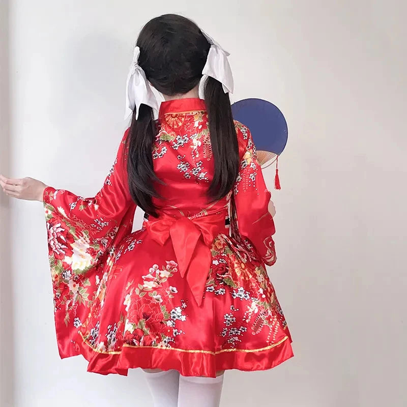 Japanese Modified Kimono Dress For Women