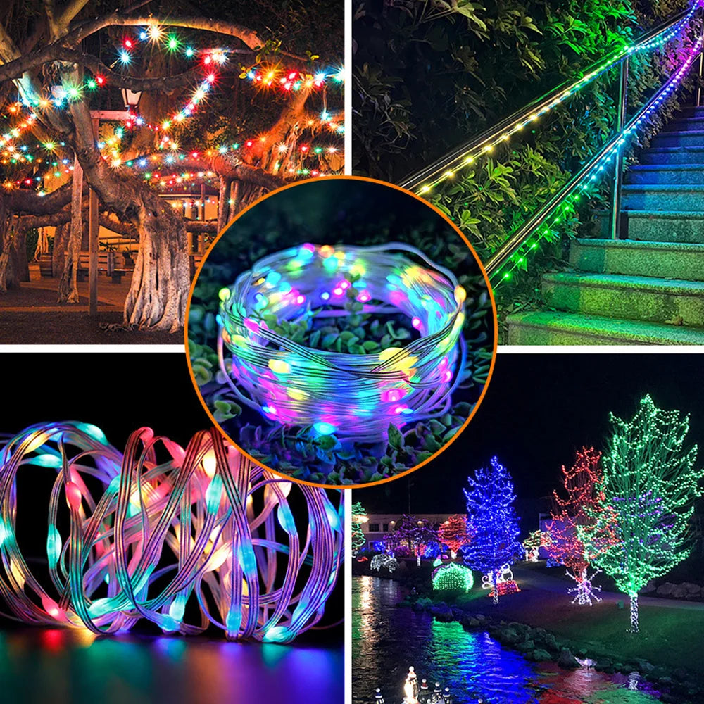 RGB Led String Lights Remote Bluetooth USB