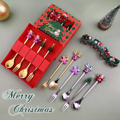 Christmas Spoon Fork Tableware Set