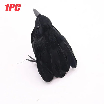 1-6PCS Scare Black Feather Crow