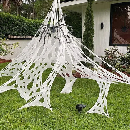 Giant Stretchy Spider Web Halloween Decor 20ft Cobweb