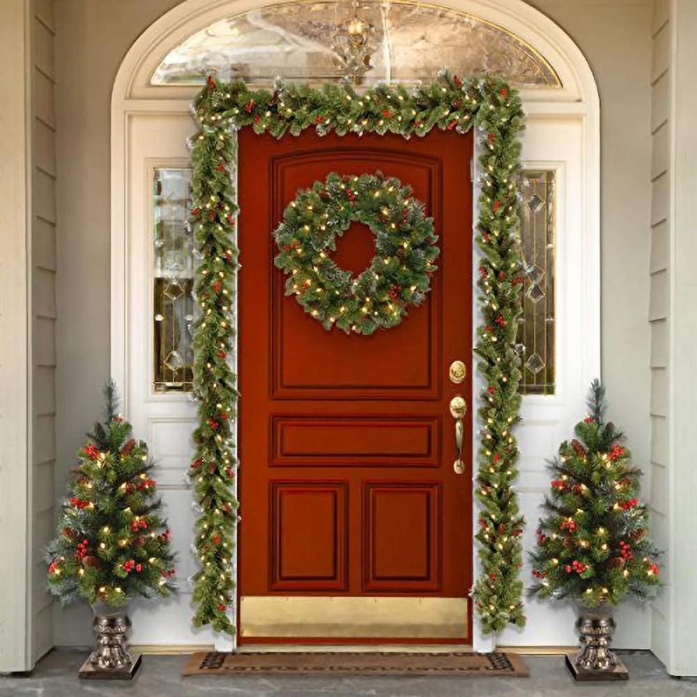 Christmas Decor - Artificial Flowers & Greenery, Gift Decor - Decorative Wreath for Home & Holiday