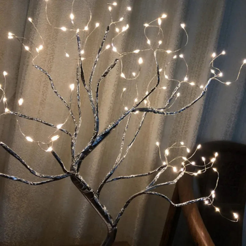 108 LED Copper Wire TabletopTree String Lights