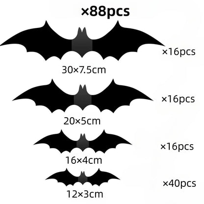 Halloween Bats 3D Wall Stickers