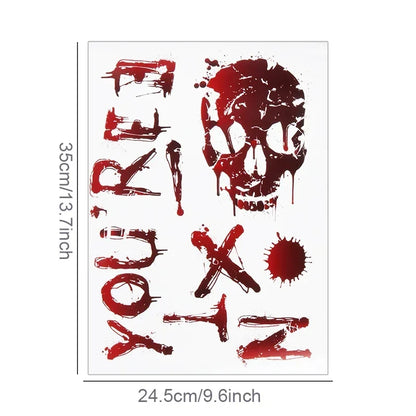 Scary bloody handprints and footprints window stickers 5PCS - Festivewarehouse™