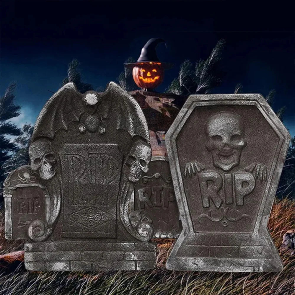1pcs Halloween Foam RIP Graveyard Tombstone