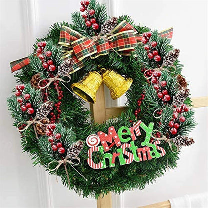 Christmas Decor - Artificial Flowers & Greenery, Gift Decor - Decorative Wreath for Home & Holiday