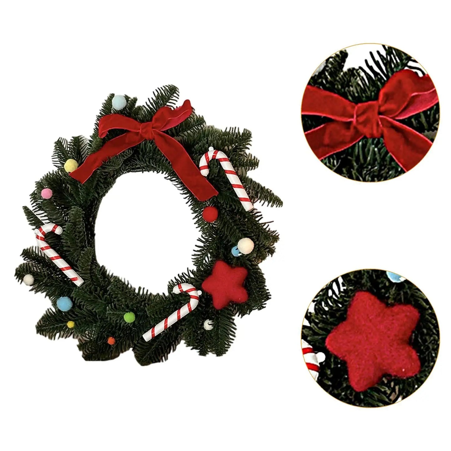 Christmas Wreath - Elegant Seasonal Decor - Decorative Wreath for Home & Holiday