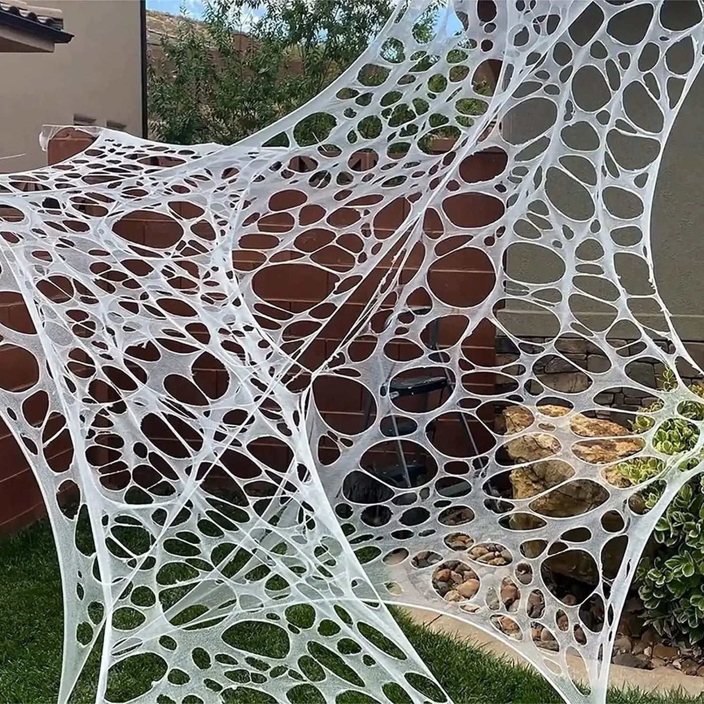 2/4m Halloween Decorations Outdoor Spider Web Giant