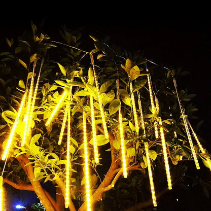 Solar Meteor Shower LED String Lights