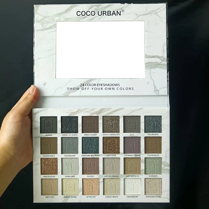 24 colors matte Dark punk eyeshadow for Halloween