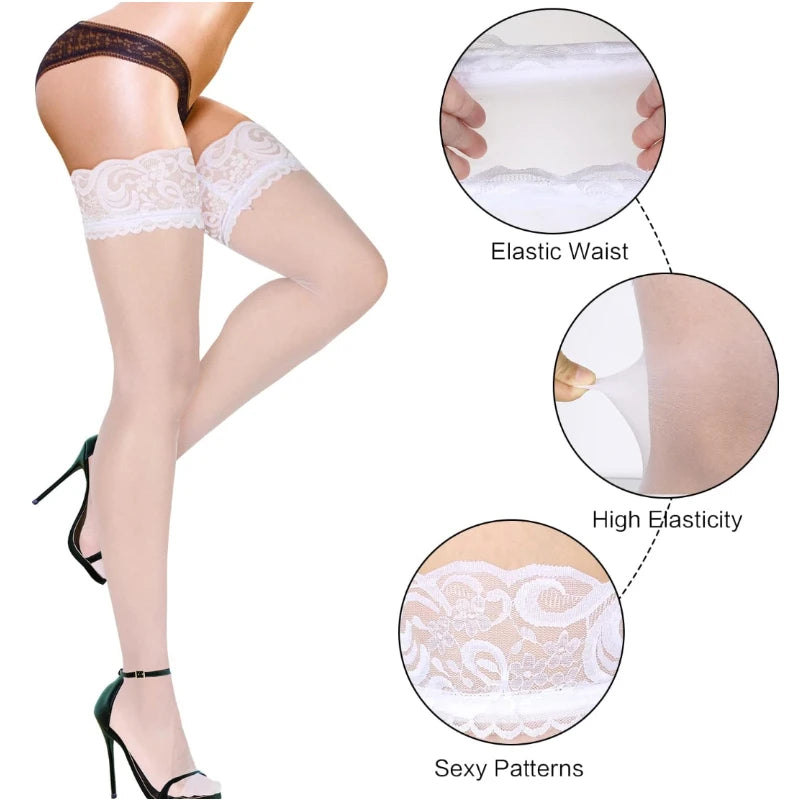 Green Thigh High Stockings for Women