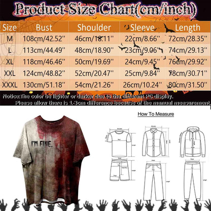 Halloween Bloody Theme Short Sleeve